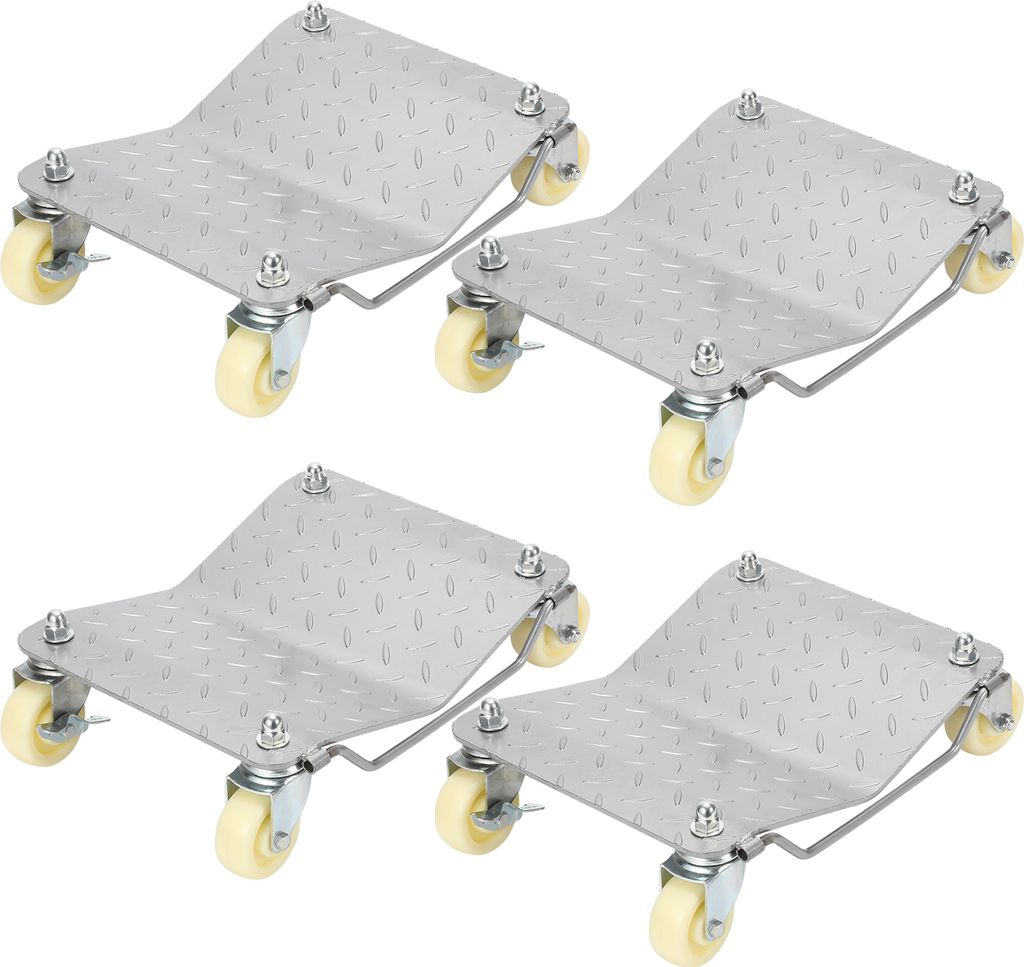 TolleTour 4pcs Rangierhilfe Wagenheber Rangierroller Rangierheber Autowerk