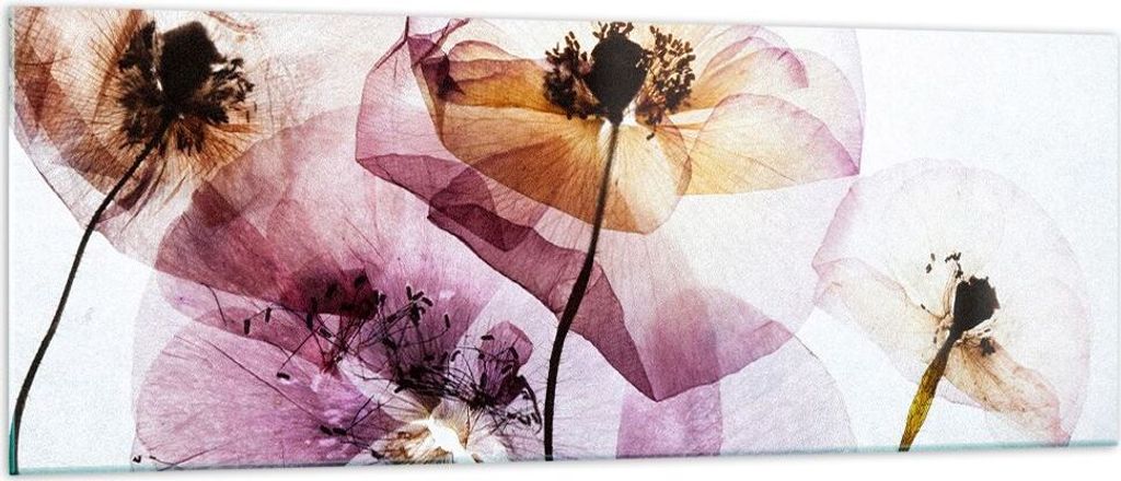 Bilder auf glas - blume sommer natur - 140x50cm - Glasbilder - Wandbilder - Kunstdruck - zum Aufhängen bereit - Wanddekoration aus Glas - Glas Bil...
