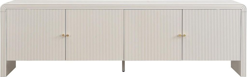TV-Möbel mit 4 Türen – MDF – Beige und Gold – MIRENALO