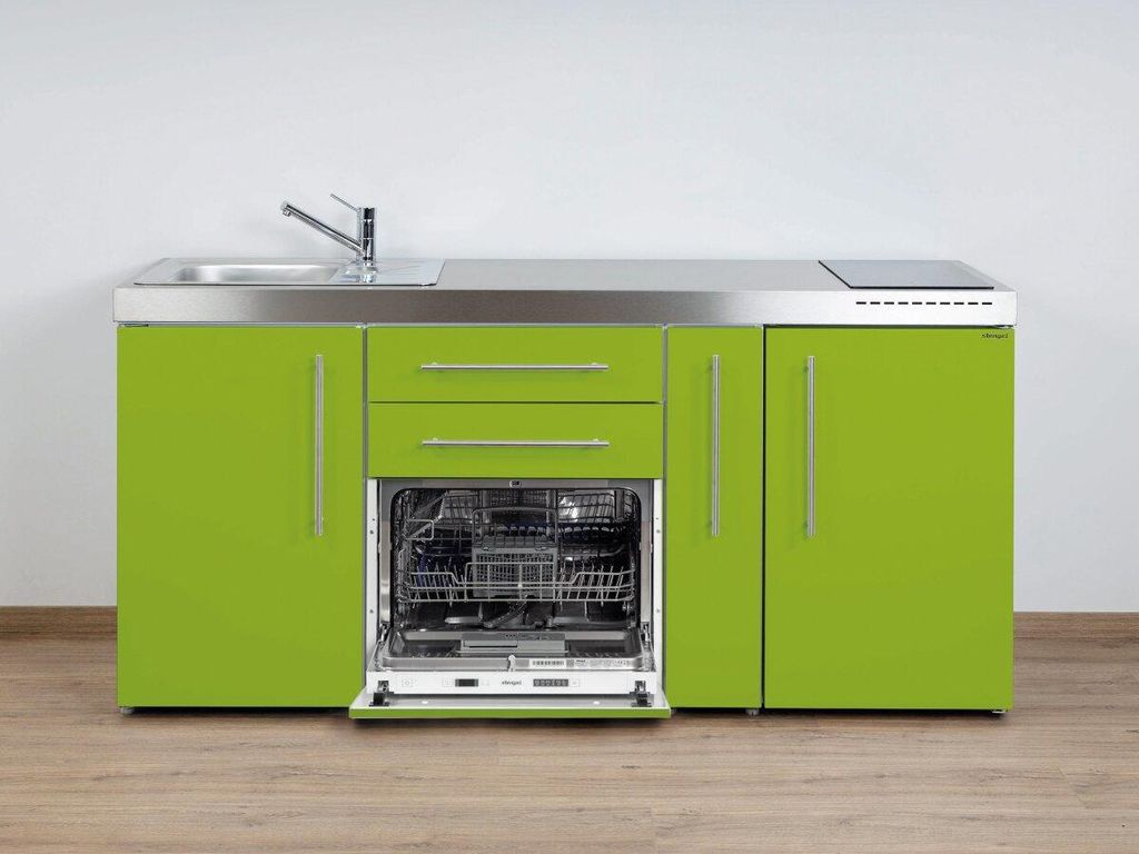 Stengel Miniküche MPGS 180 A,KGI Grüner Apfel mit Kühlschrank und Geschirrspüler
