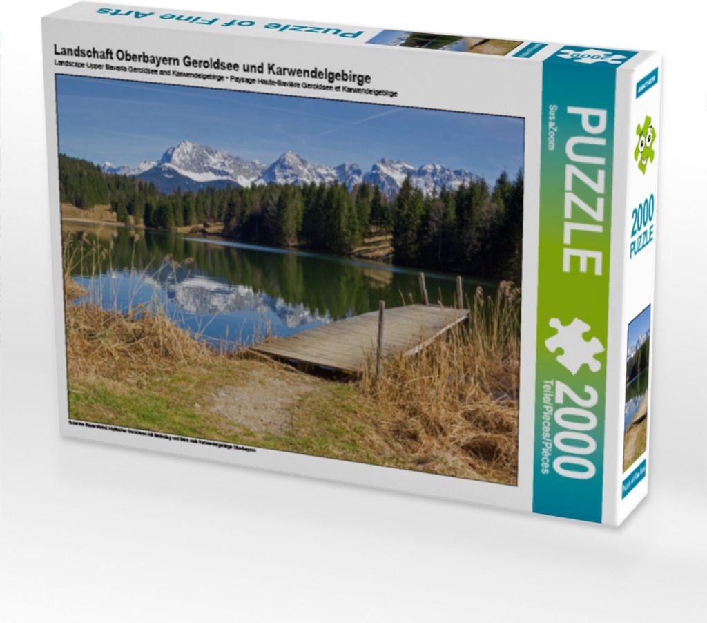 CALVENDO Puzzle Landschaft Oberbayern Geroldsee und Karwendelgebirge 2000 Teile Puzzle quer | 2000 Teile Lege-Größe 90x67cm Foto-Puzzle für glü...
