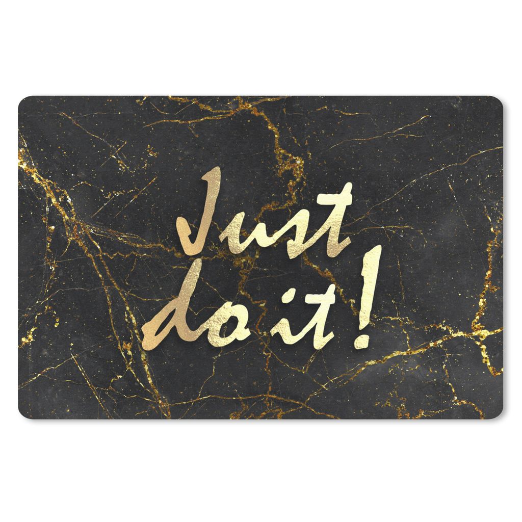 MuchoWow Schreibtischunterlage Zitat - Motivation - Marmor 60x40 cm - XXL Mauspad - Großes Mauspad