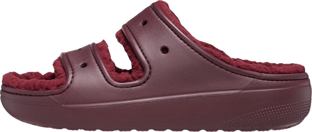 Crocs Classic Cozzzy Sandal flauschiges Futter rot EUR 37-38 (M5 / W7)