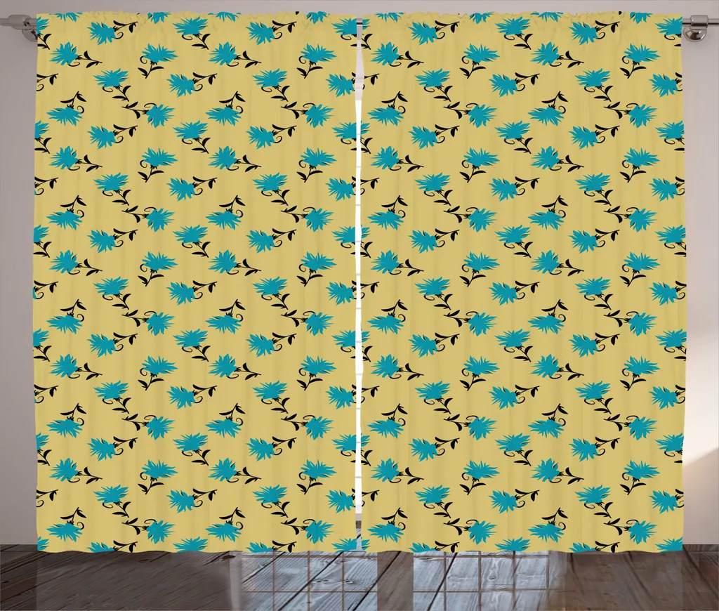 Tenda Colorata Blu Turchese ABAKUHAUS 280x245 cm Soggiorno
