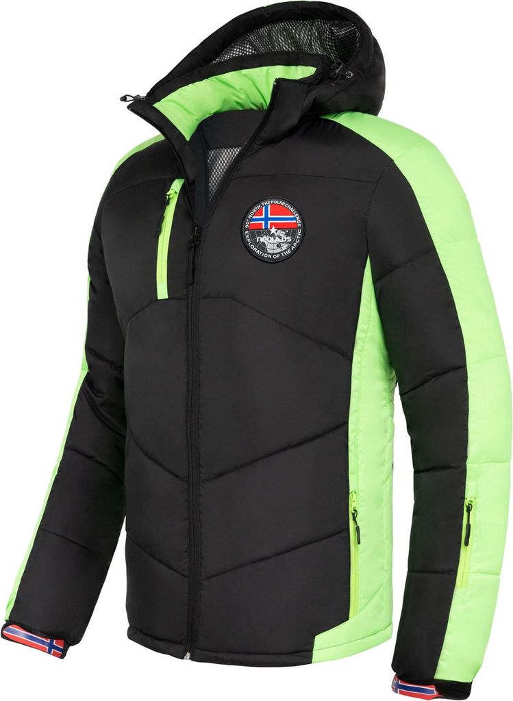 Nebulus Skijacke HILL Herren, Outdoorjacken , Funktionsjacke , P4961 - Herren, schwarz-lime, XL