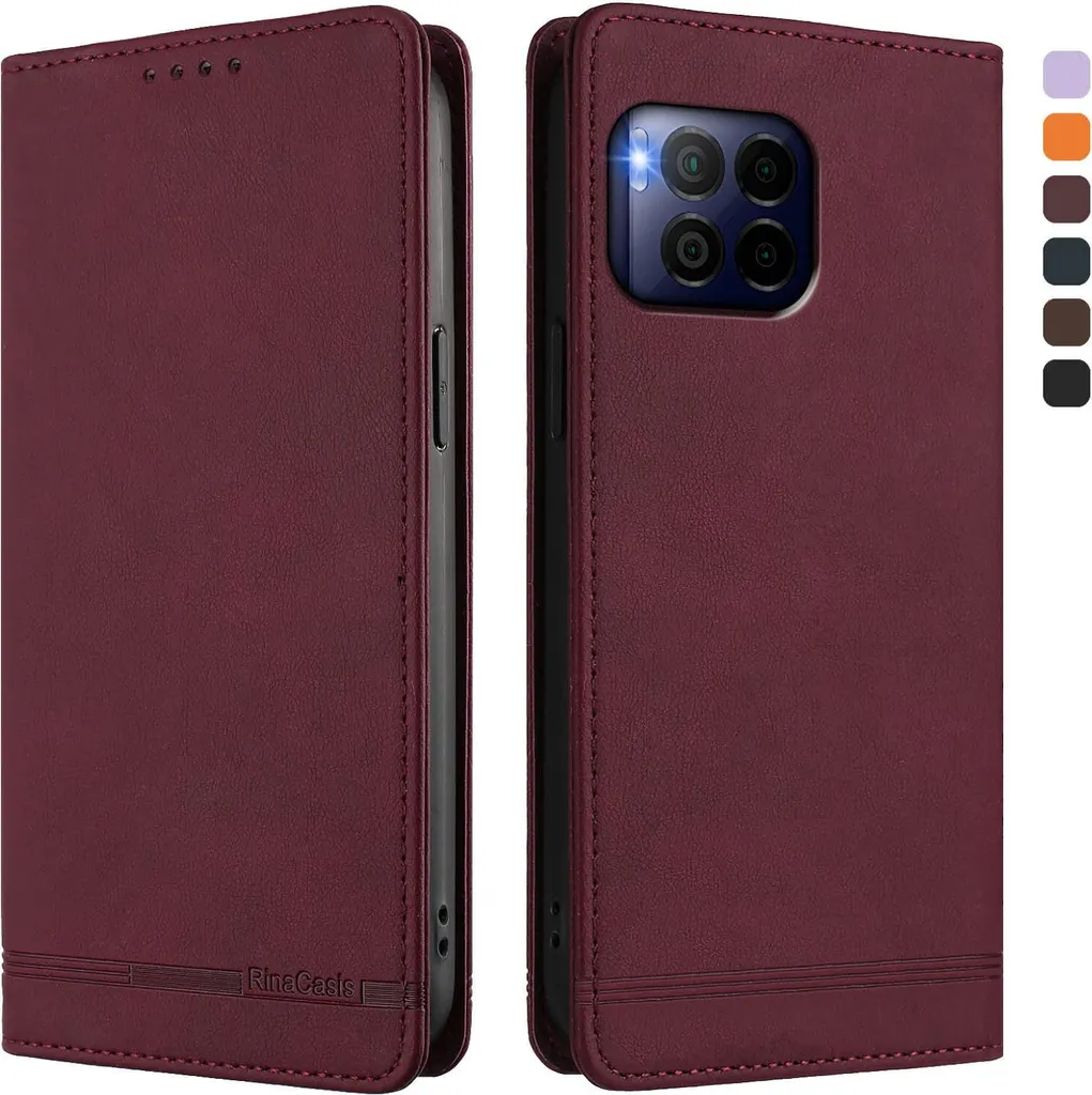Custodia T-Mobile REVVL 7 Pro Rosso: Portafoglio Slim in Ecopelle