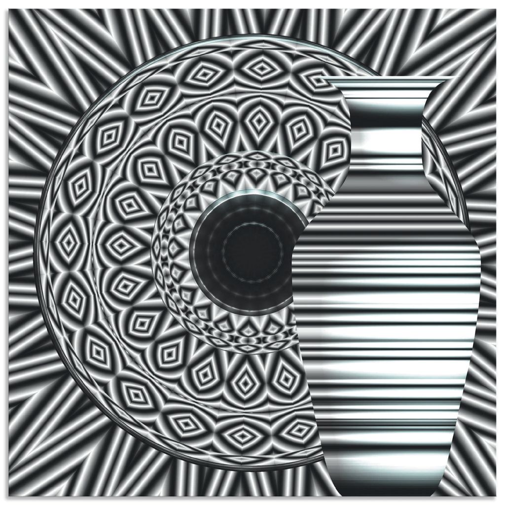 ARTland Wandbild Alu für Innen & Outdoor Tajine und Karaffe Größe: 100x100 cm