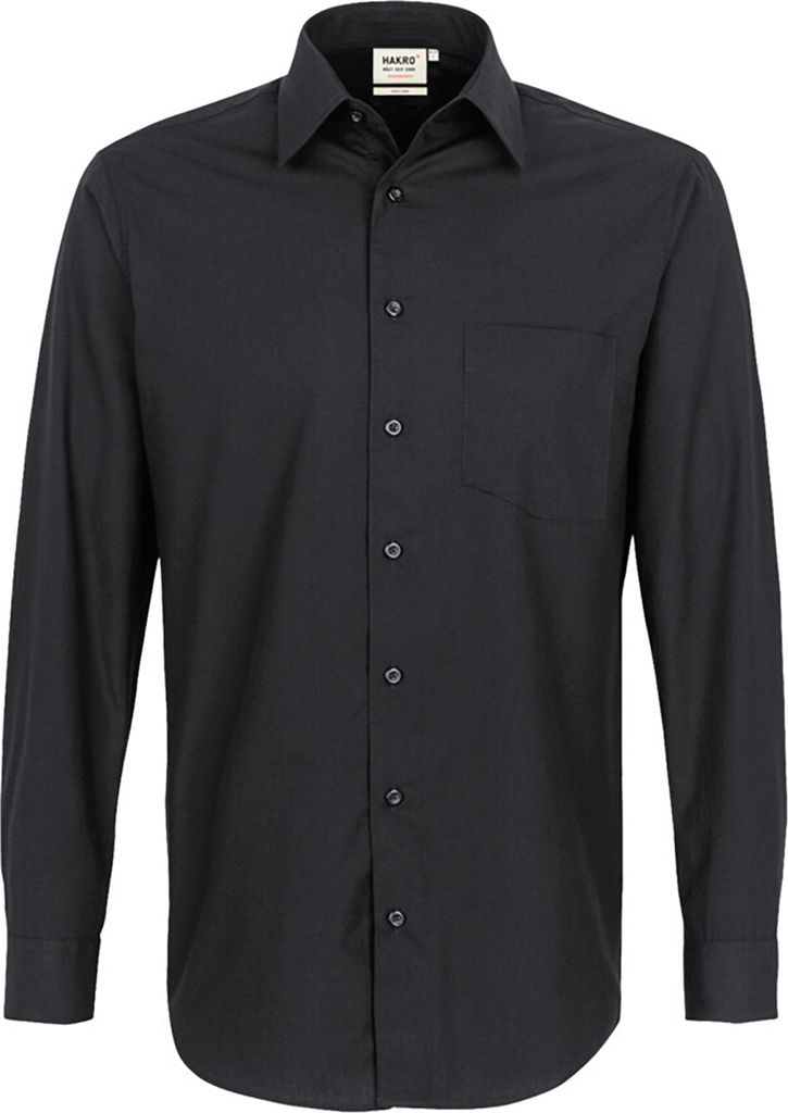 HAKRO Hemd Mikralinar Comfort 123, schwarz, 6XL
