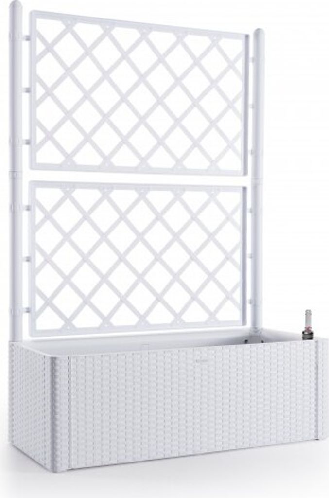 Kreher XXL Spalier in Rattan Optik (Breite Version) in Weiß