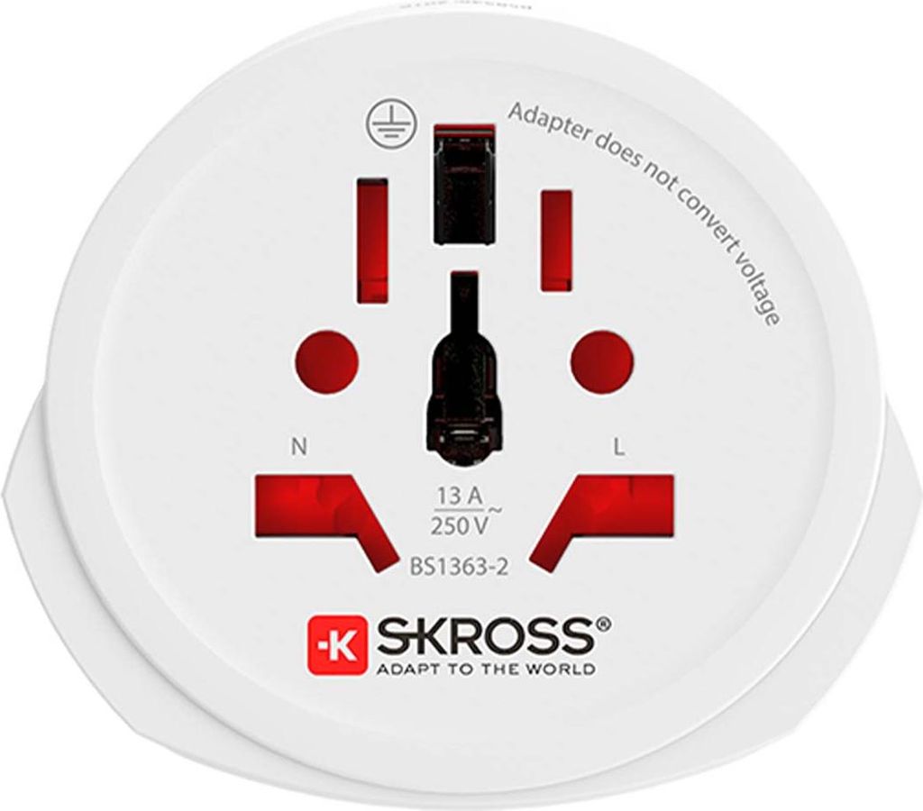 Skross ADAPTATEUR DE VOYAGE PAR PAYS - LE MONDE EN EUROPE Image du produit 