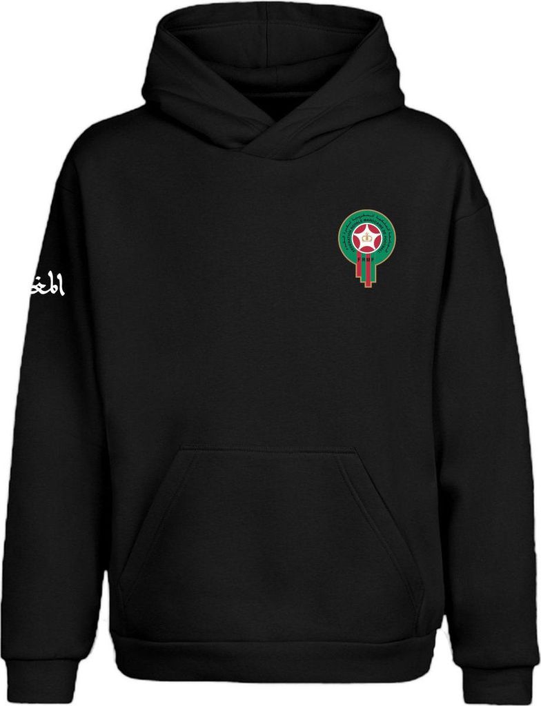 Al Maghrib - Herren - Marokko-Maghrib-Hoodie - Schwarz - Gr. S
