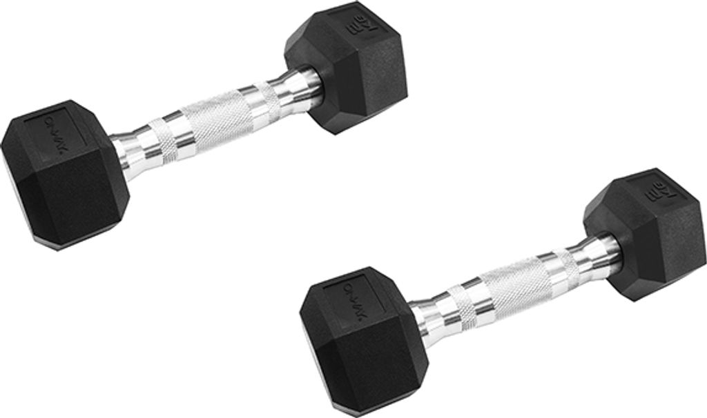 OnWay 2 x 2kg Poly Premium HEX-Hantel 2er Set schwarz Produktbild 