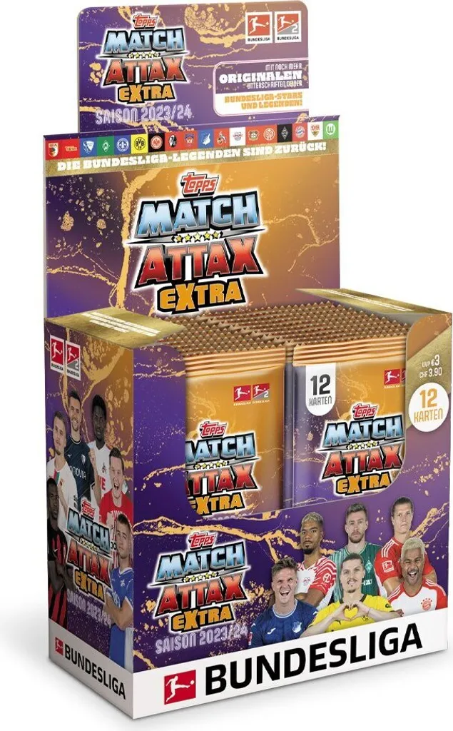 Boîte Match Attax Extra Bundesliga 2023/24 pour jeu et échanges