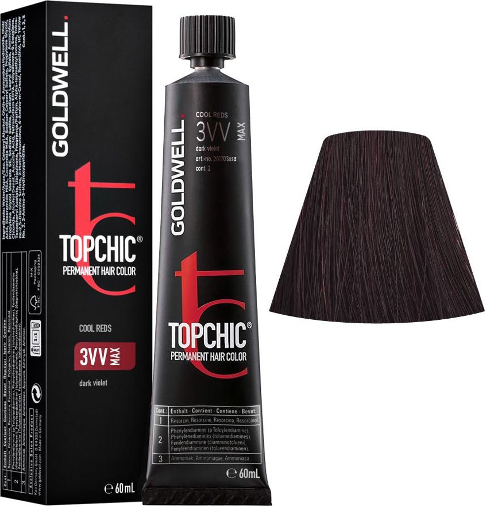 Goldwell Topchic Tube 3VV Max Dark Violet 60ml Image du produit 
