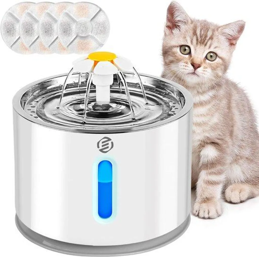 Finissez-en avec l'eau stagnante : Fontaine à eau pour chats anti-calcaire