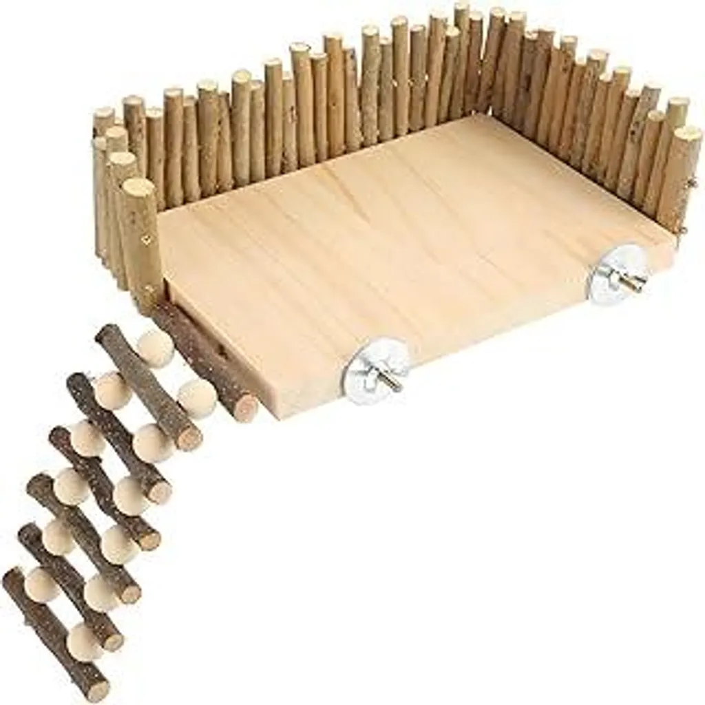 Struttura Arrampicata Legno per Criceti e Gerbilli - Accessorio Gabbia