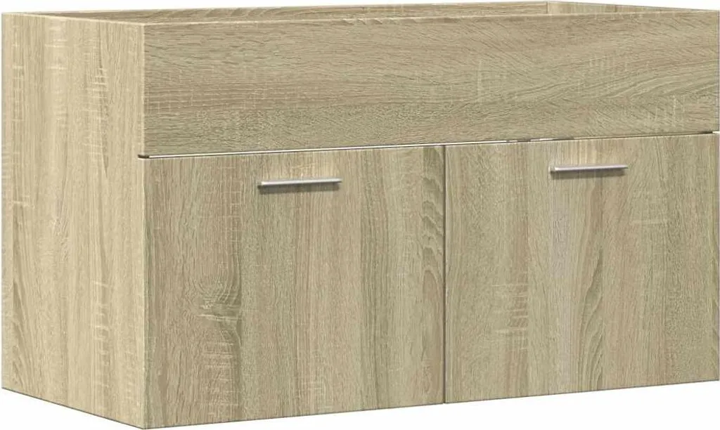 Aménager une Petite Salle de Bain avec ce Meuble sous-lavabo 80 cm Bois