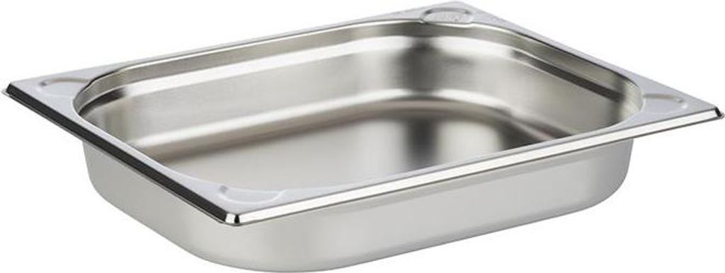 APS 81209 GN 1/2 Behälter, Edelstahl, 32,5 x 26,5 cm, Tiefe 55 mm, 2,8 Liter