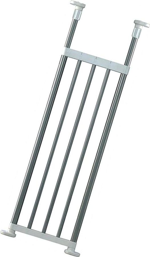 BAOYOUNI Ausziehbare Kleiderstange verstellbare Kleiderschrank-Schiene Kleideraufhängung Pfosten Spannstangen Schrankwandteiler Metallregal Organi...