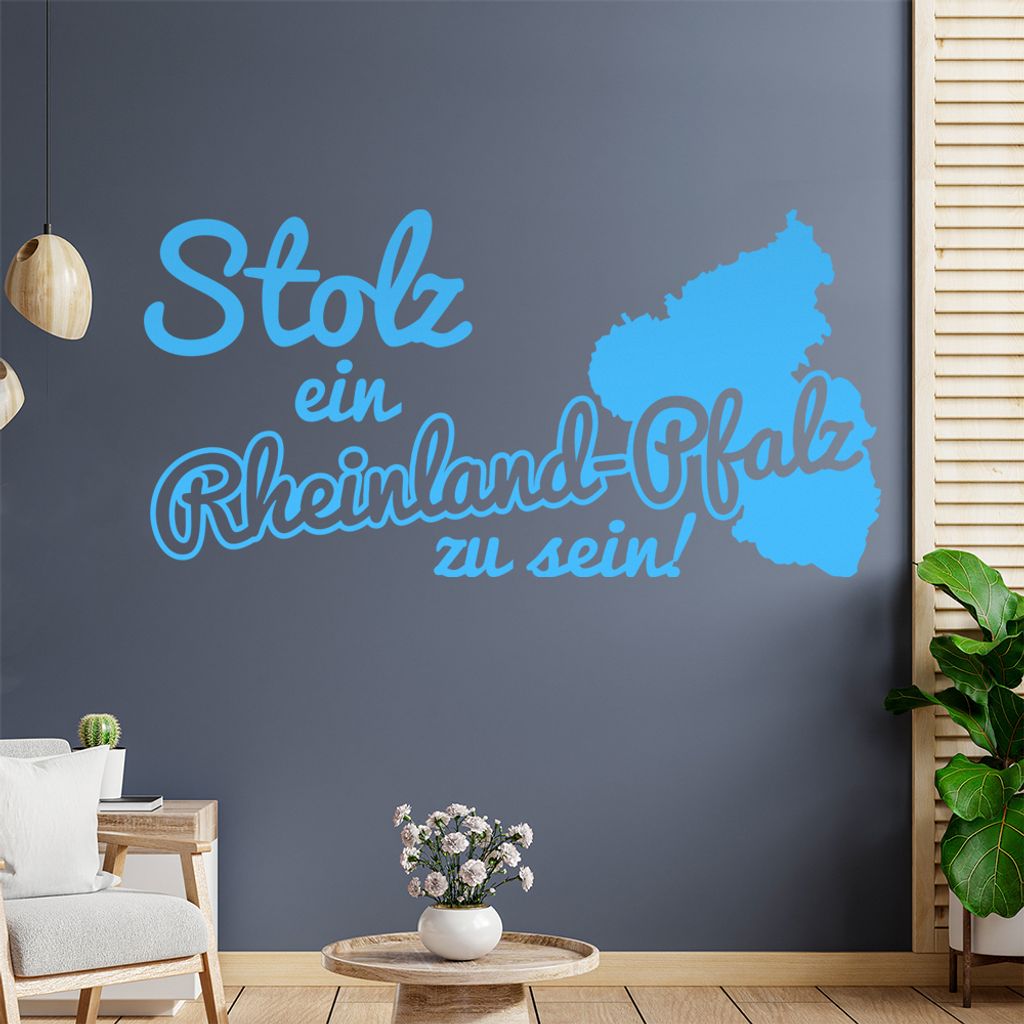 Rheinland-Pfälzer Stolz Wandtattoo Wandaufkleber Wall Sticker - Dekoration, Küche, Wohnzimmer, Schlafzimmer, Badezimmer