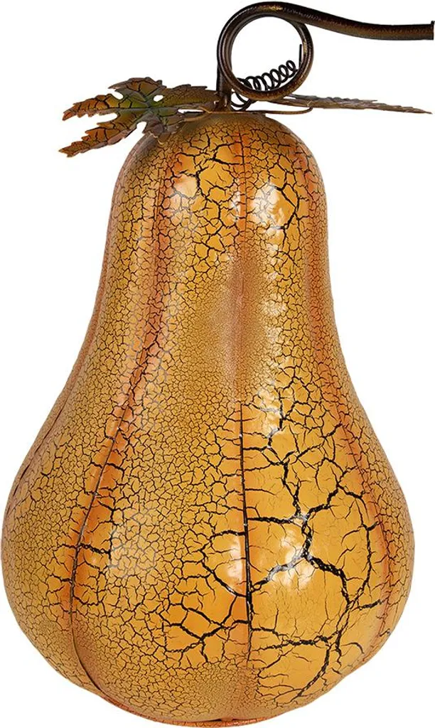 Decorazione Zucca Metallo Clayre & Eef Arancione 47cm | Design Autunno