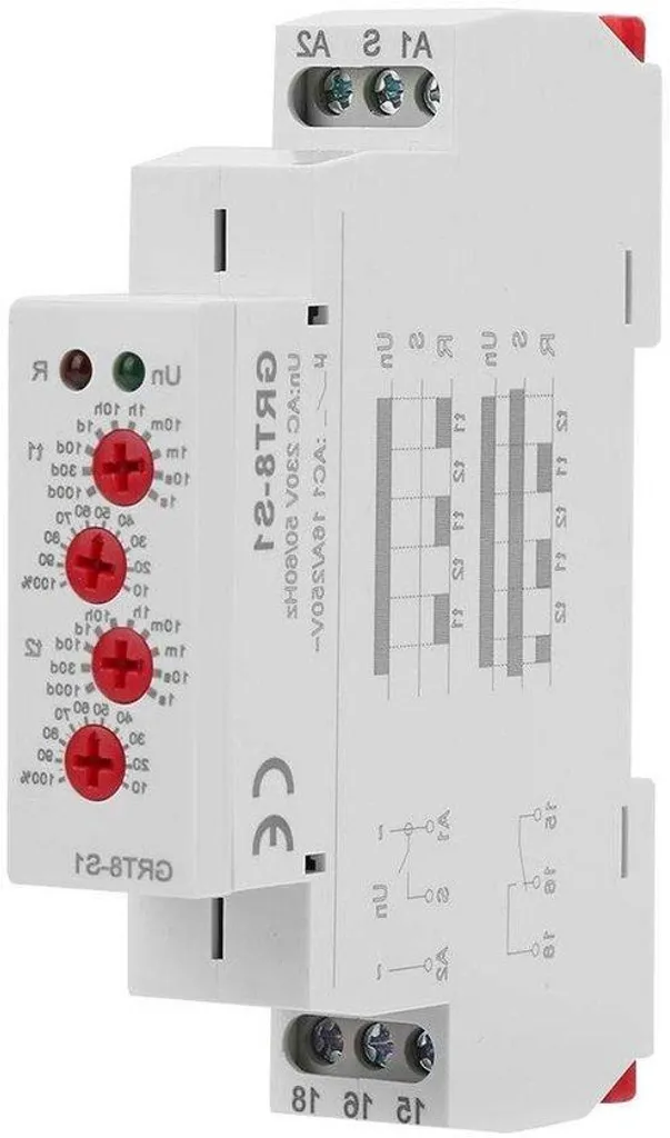 Minuterie cyclique asymétrique 230V relais temporisé rail DIN AC