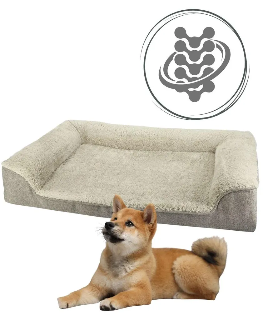 Couchage Chien Orthopédique CALBU Beige Nobby Idéal pour Articulation