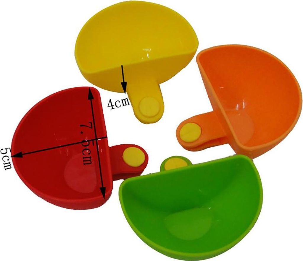 4PCS Multi Color Dipping Sauce Dish Schalen Servierschalen Gewürzbehälter für Salz Ketchup Zucker Essig