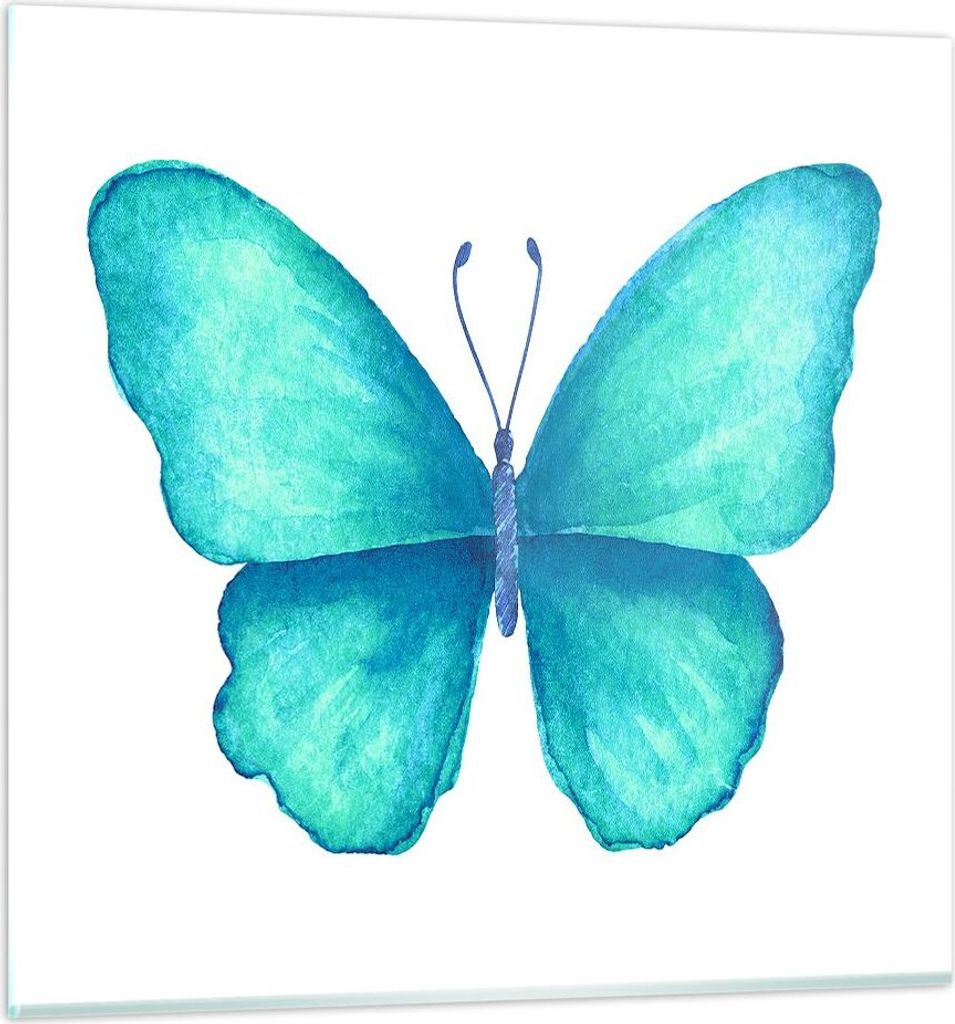 Bilder auf glas - Schmetterlinge Fliegen Kindheit Sommer - 50x50cm - Glasbilder - Wandbilder - Kunstdruck - Wanddekoration aus Glas - Glas Bilder -...