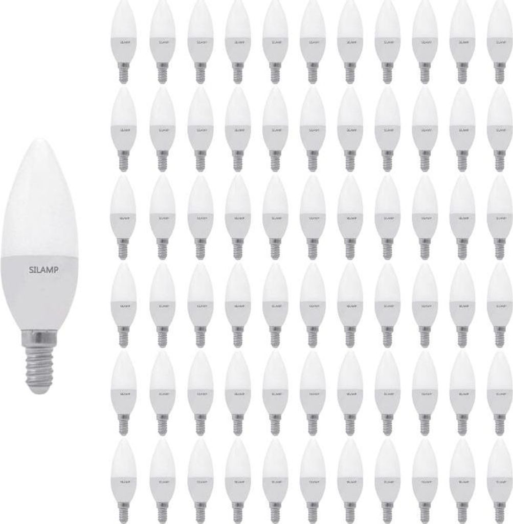 LED-Glühbirne E14 8W 220V C37 180° (Packung mit 100 Stück) - Neutralweiß 4000K - 5500K