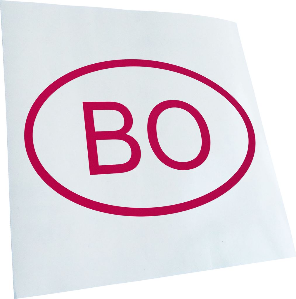 Kiwistar - Autoaufkleber - Bolivien BO Heckscheibe - Aufkleber für Auto Kfz Fahrrad, LKW, Truck Mofa