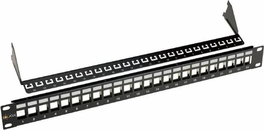 Solarix SX24M-0-STP-BK-UNI-N: Patch Panel 24 Porte per Reti 10Gbps - 3