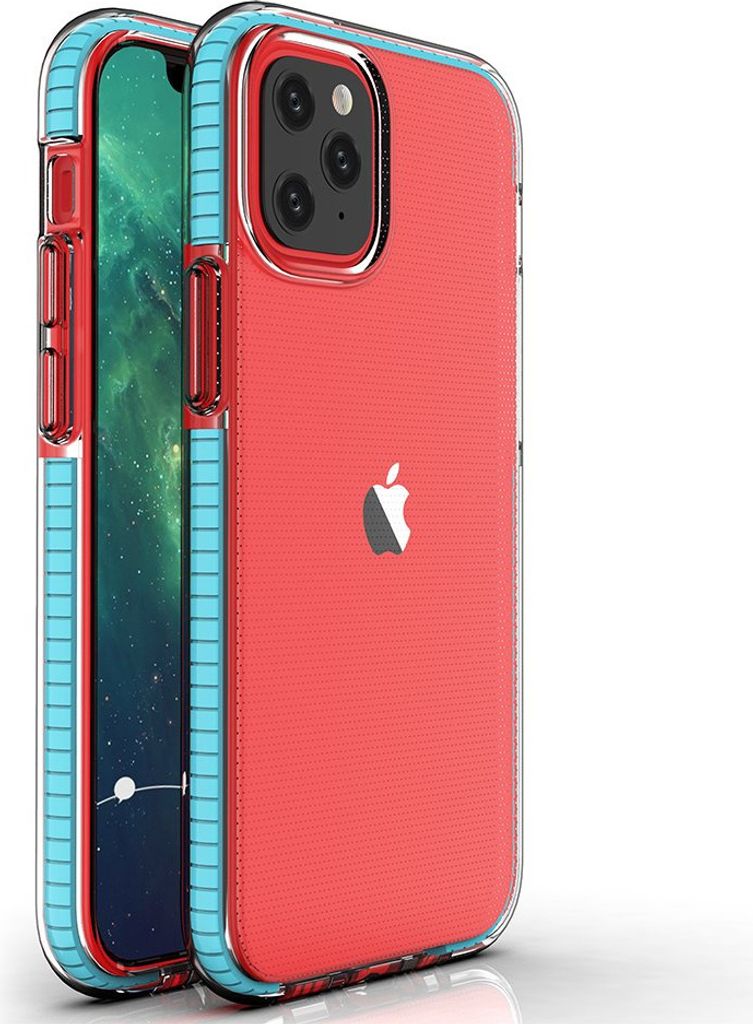 Spring Case Silikon Gel Handyhlle Schutzhlle fr iPhone 12 Pro / iPhone 12 hellblau