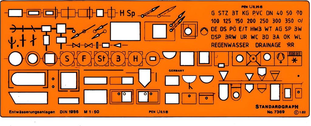 Standardgraph Entwässerungsanlagen 1:50 1 Stück Produktbild 