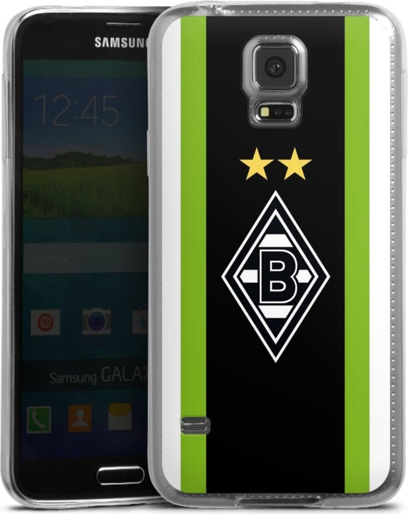 DeinDesign Slim Hülle für Samsung Galaxy S5 Silikon Case Ultra Dünn Handyhülle Borussia Mönchengladbach Gladbach Logo