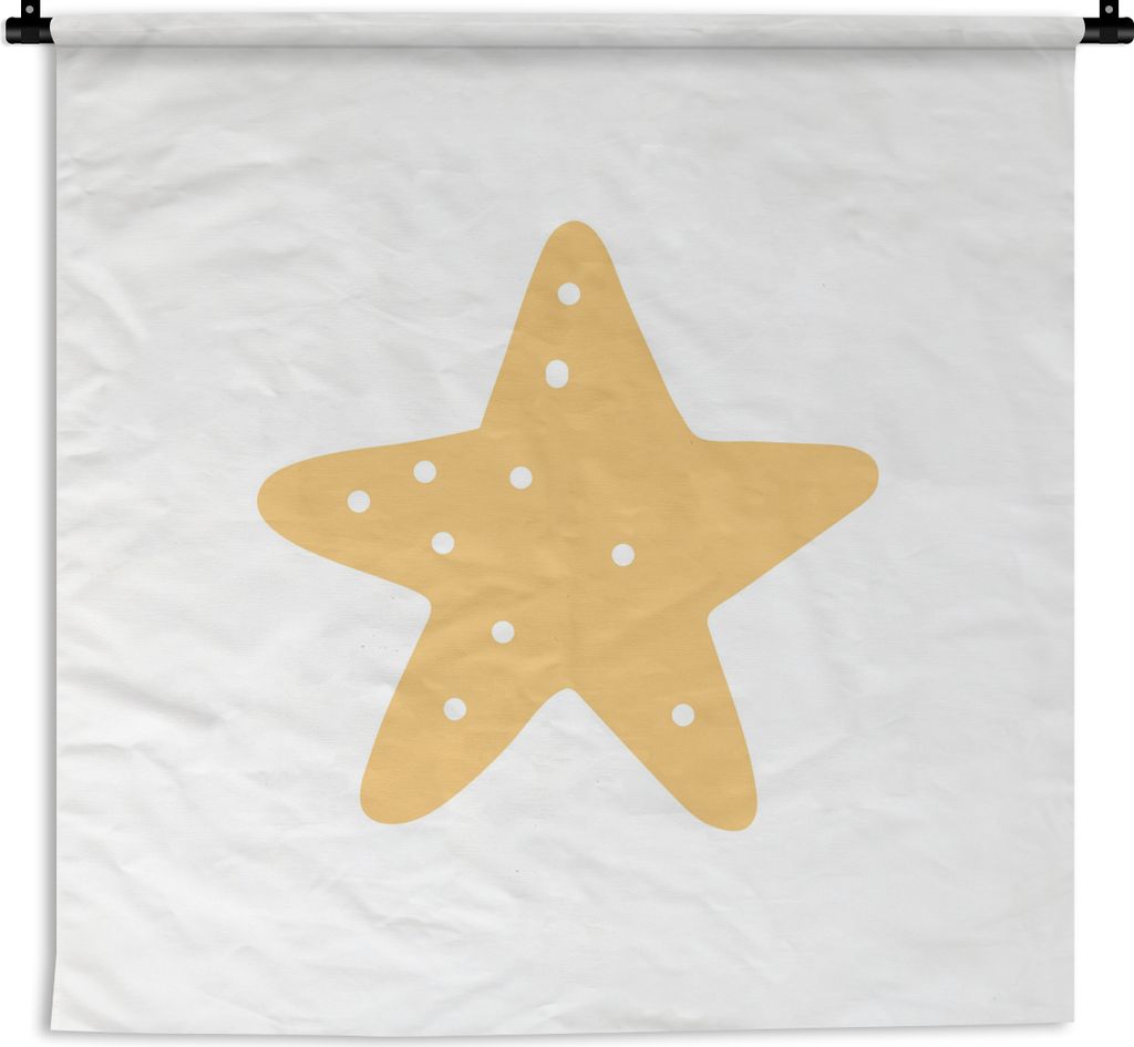 MuchoWow Wandteppich Wandbehang Stern - Mädchen - Jungen - Punkte - Kinder 150x150 cm Tapisserie Dekoration Wandtuch - Wohnaccessoires - Modernes