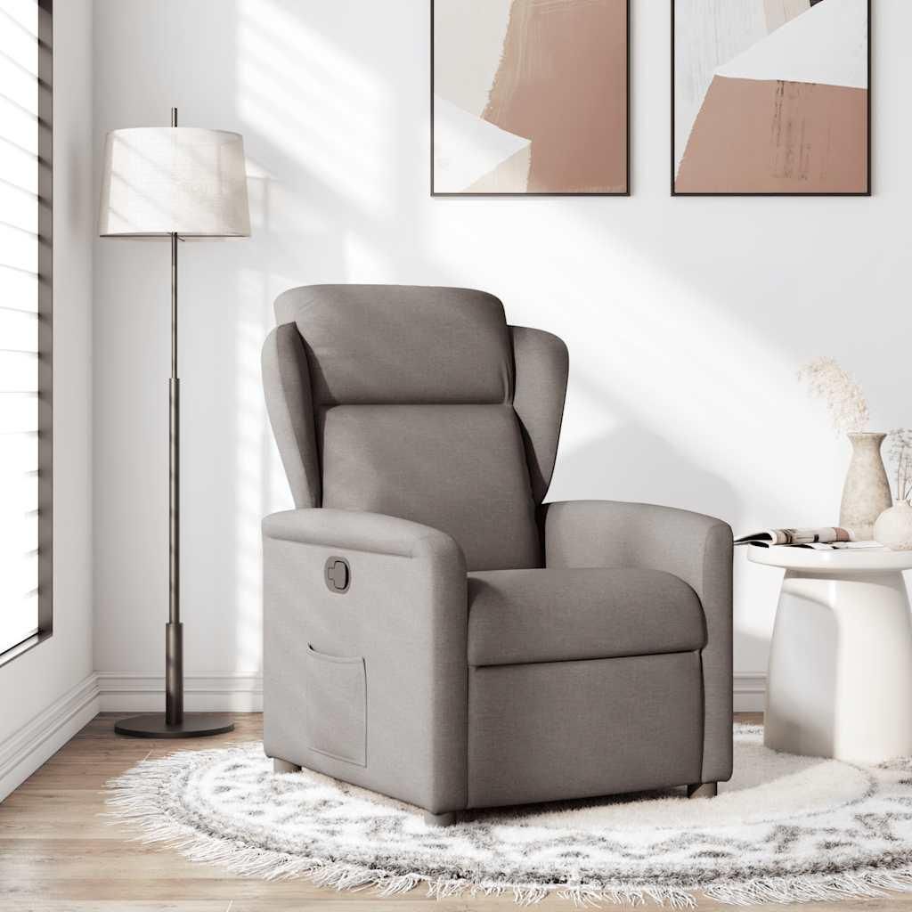 vidaXL Relaxsessel Taupe Stoff Produktbild 