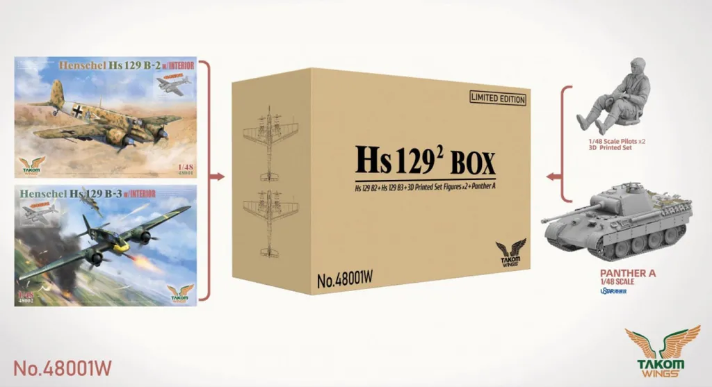 Maquette d'avion Henschel HS 129 B-2 - Kit Modélisme 1:48 Édition Limitée