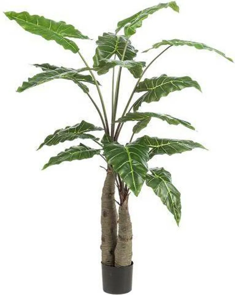 Plante Alocasia artificielle 150 cm réaliste avec larges feuilles vertes