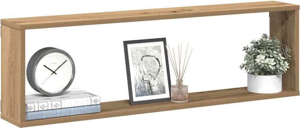 vidaXL Półki ścienne Cube 2 szt. Materiał drewnopochodny Zdjęcie produktu 