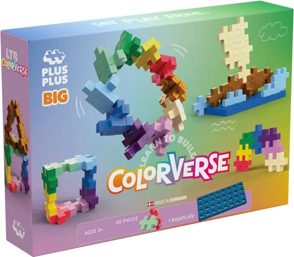 Plus-Plus Big Colorverse 3998 Briques de Construction XXL Multicolores