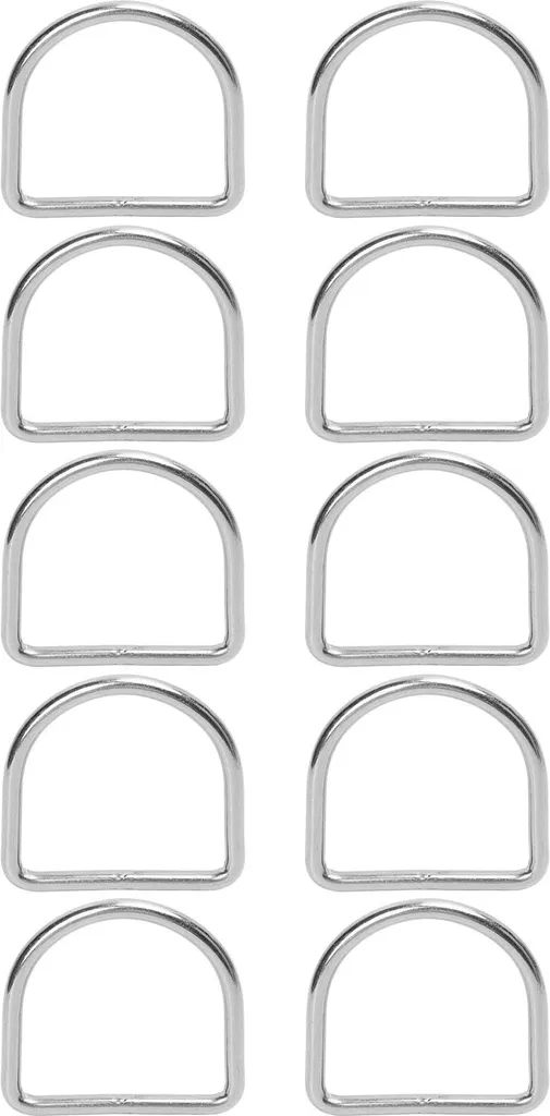 10 Anneaux en D 6mm en acier inoxydable 316 soudé pour accastillage