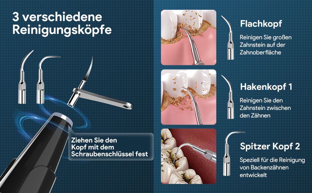 Zahnreinigung Set Ultraschall Zahnsteinentferner, Produktbild 2