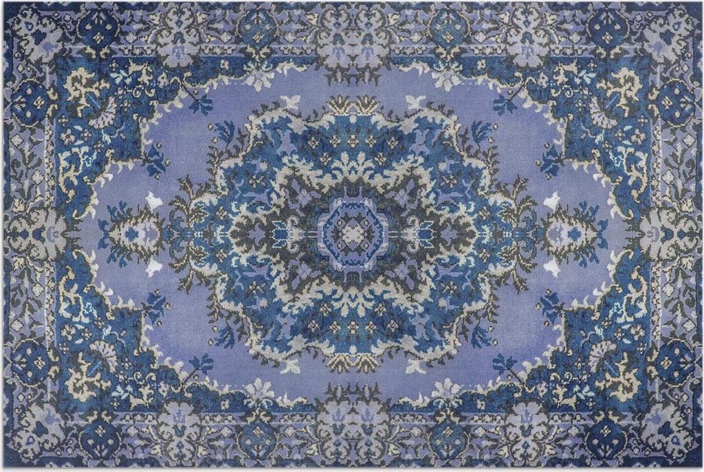 Mittlerer Osten Traditionelles Blau – Vinylteppich – 120x180 cm – Outdoor Teppich – Terrasse – Wetterfest – Modern