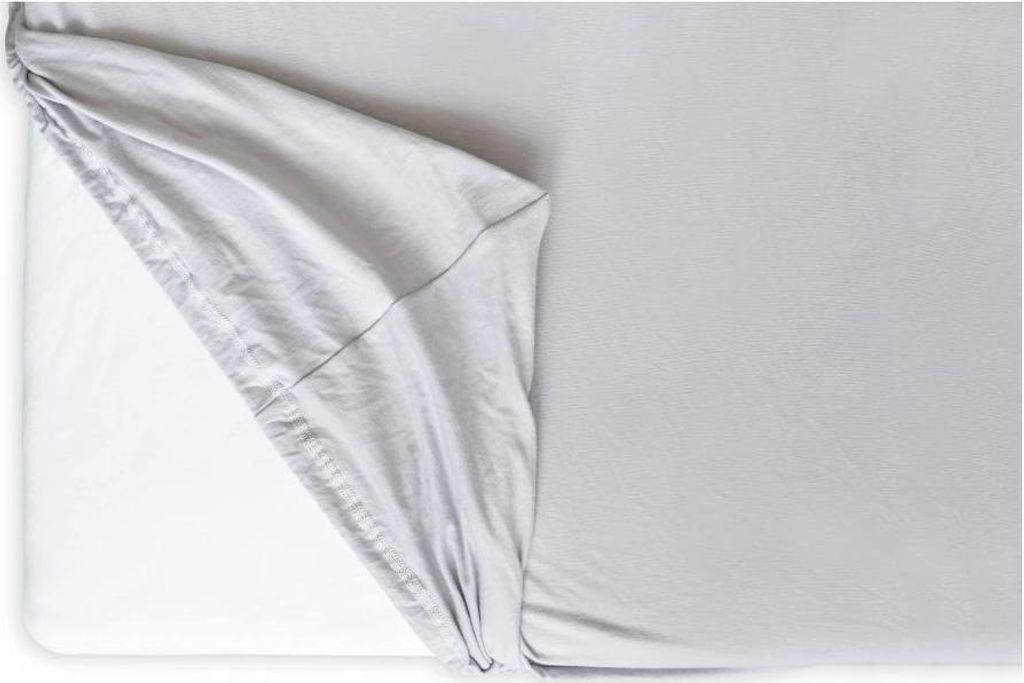 Premium-Jersey-Elasthan-Spannbetttuch, hellgrau, 60 x 120 cm