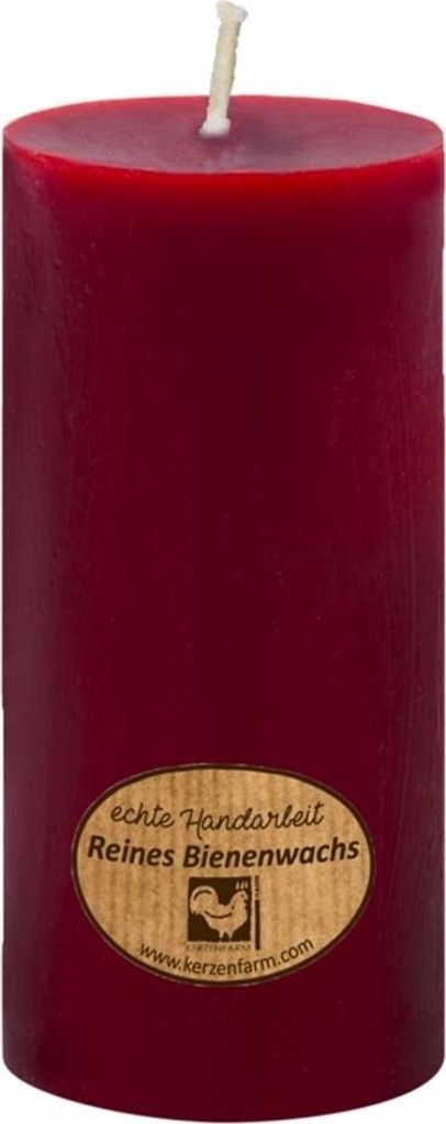 Cera d'api - Candela a colonna rossa 45x95mm Immagine del prodotto 