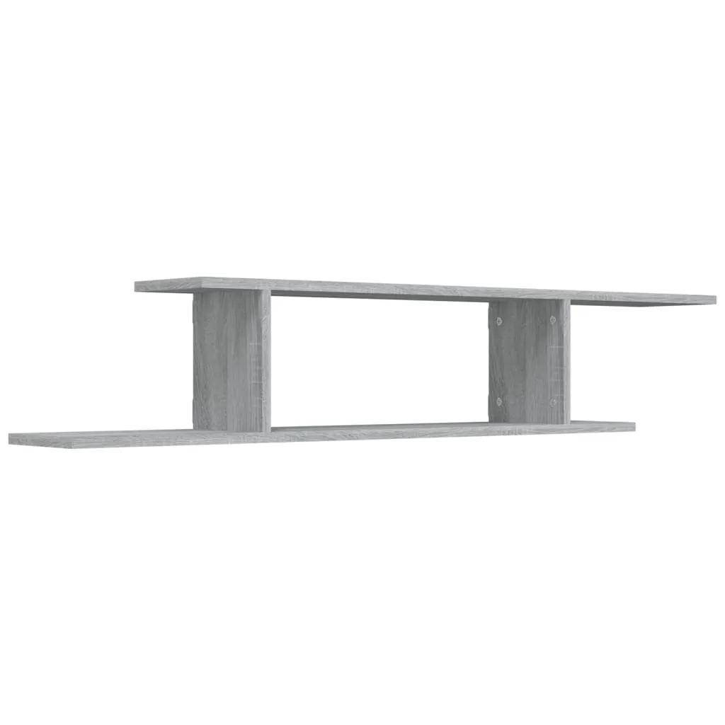 SYFAX Scaffale TV Parete Grigio Sonoma 125cm Legno Multistrato