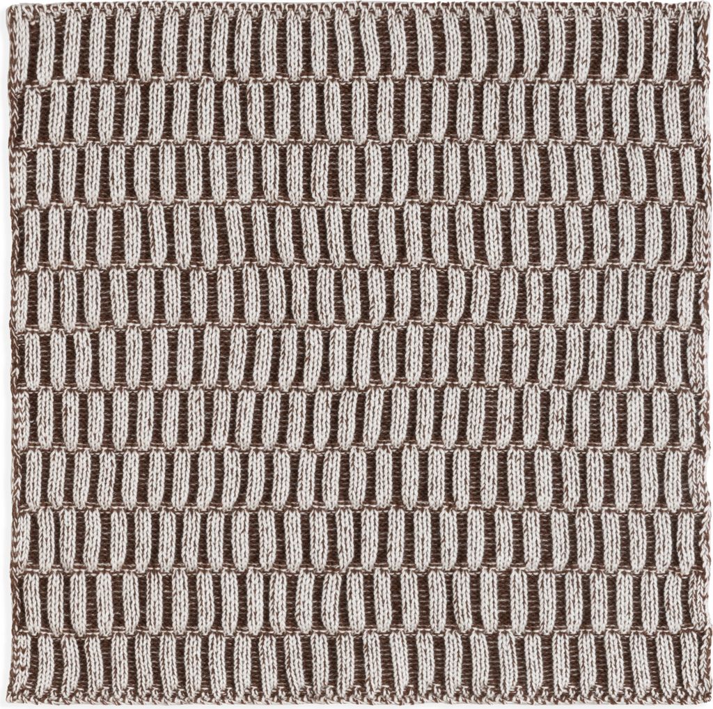 Knit Factory Spültuch Block - Ecru/Chocolate - 27x27 cm Produktbild 