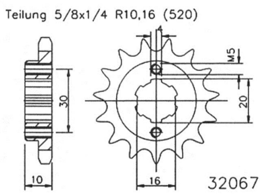 ESJOT Antriebsritzel "32067" 520