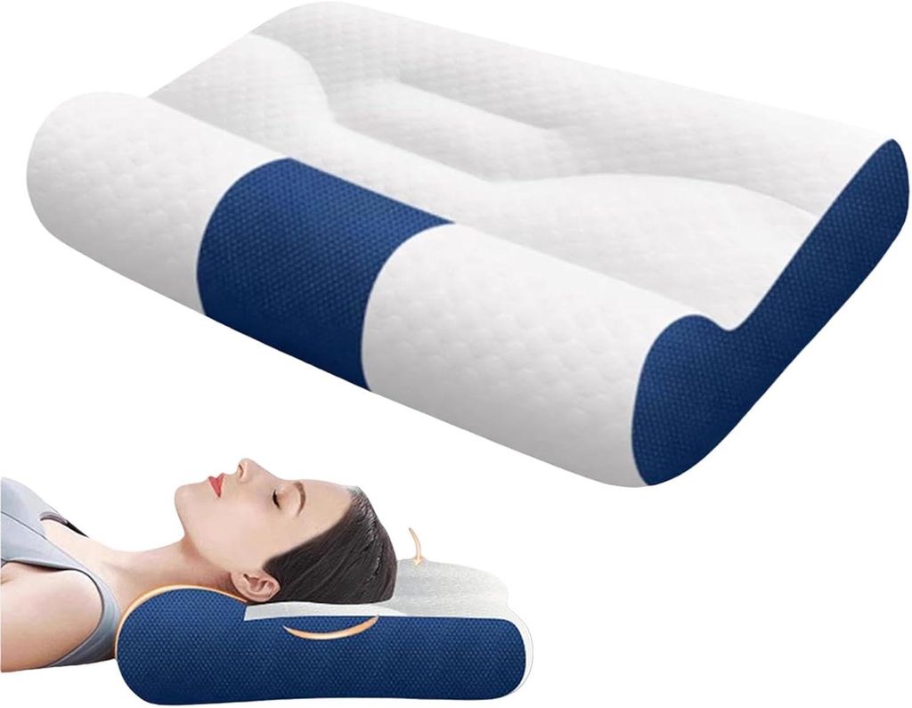 Nackenstützkissen aus Memory-Schaum, ergonomisches Reisekissen, orthopädische Stütze für Seitenschläfer